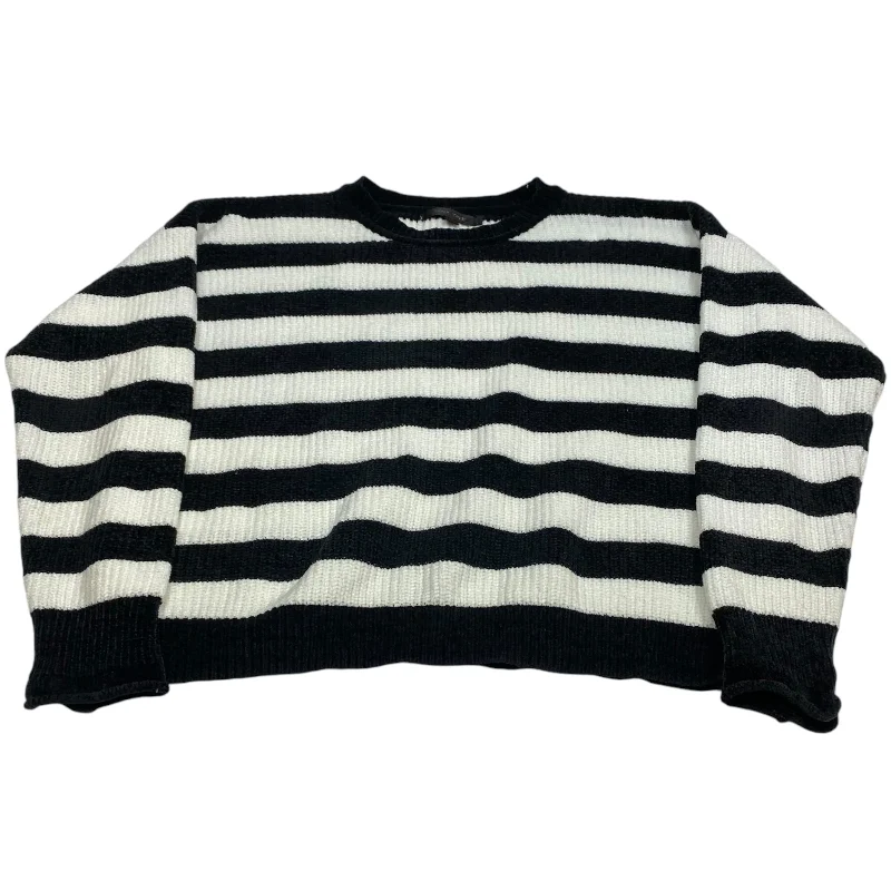 Sweater By Love Tree In Black & White, Size: L