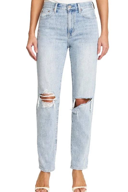 Elegant Clothing For Women Presley High Rise Relaxed Jean In Gaze Distressed