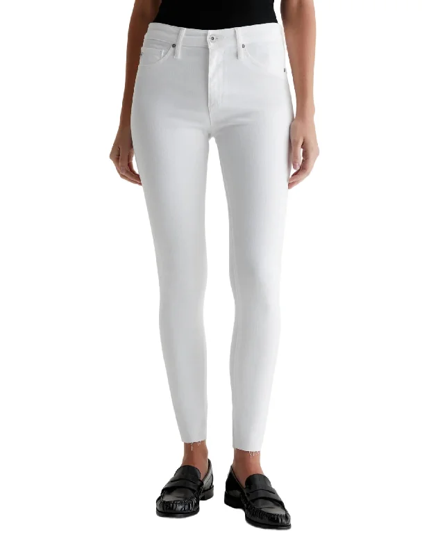 Early Bird Offer Farrah Skinny Ankle Jeans In White