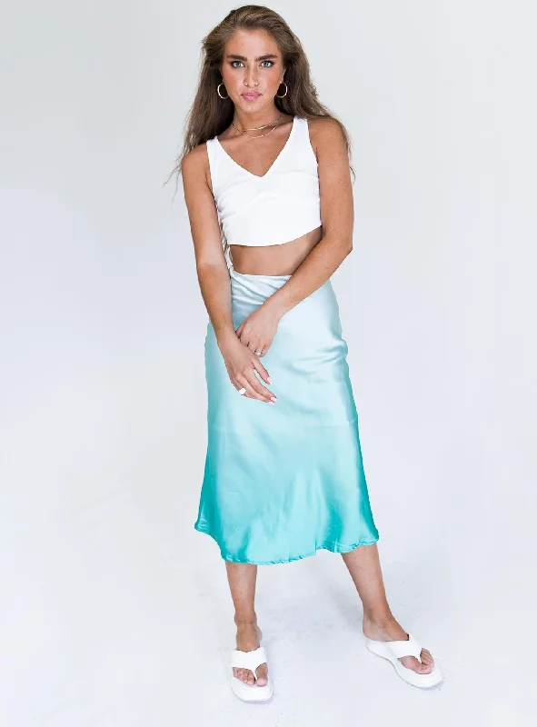 High Street Women's Fashion for Trendy Shoppers Seabreeze Midi Skirt Green