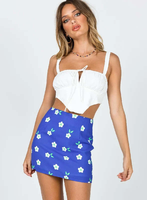 Women's Comfy Attire For Lounging Selby Mini Skirt Blue Floral