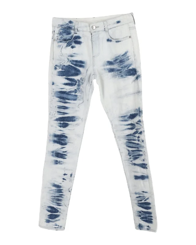 Stylish Everyday Clothing Stella McCartney Mid-Rise Jeans in Light Blue Cotton