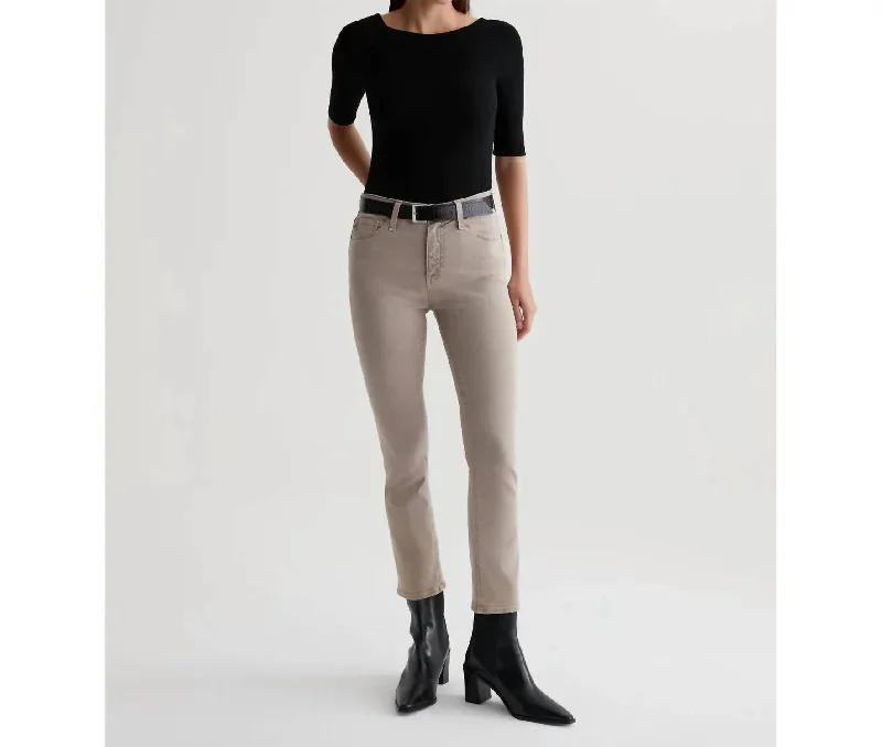 Women's Clothing Brands Mari Crop Jeans In Sulphur Desert Taupe