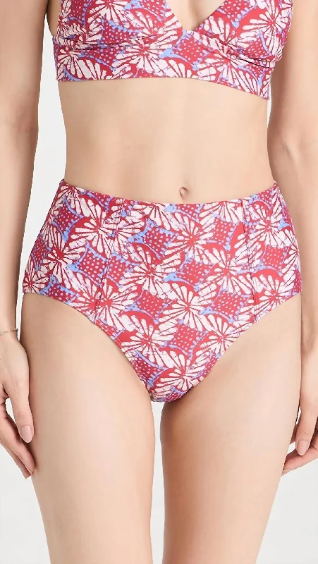 Women's Luxury Attire Serena Bikini Bottom In Ruby Petal