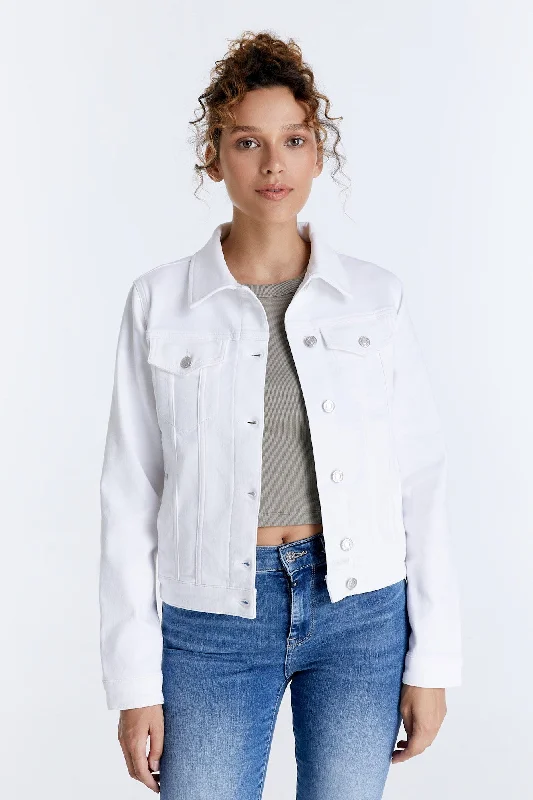 Casual Style for Busy Women Katy Long Sleeve Western Jacket White