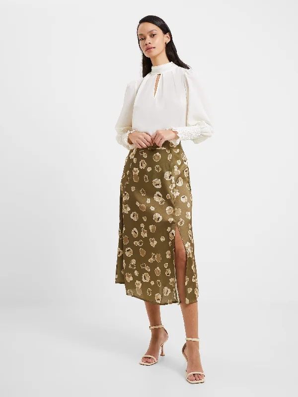 Women's High-Fashion Clothes Bronwen Aleeya Satin Midi Skirt