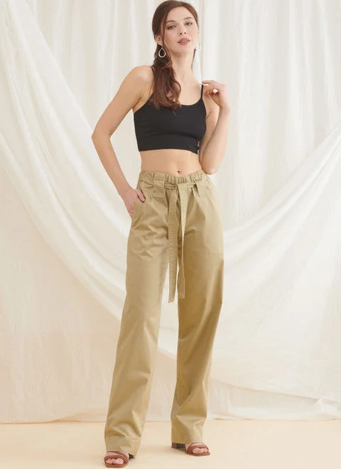 Relaxed Fit Women's Fashion Simplicity Trousers S9785