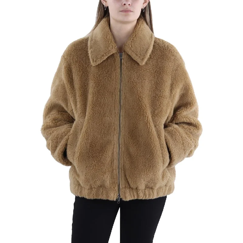 Stylish Clothes For Women Womens Bomber Cold Weather Faux Fur Coat