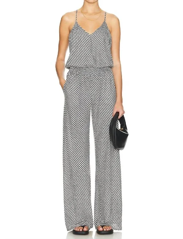 Fashionable Dresses for Women Auggie Jumpsuit In Black/ivory