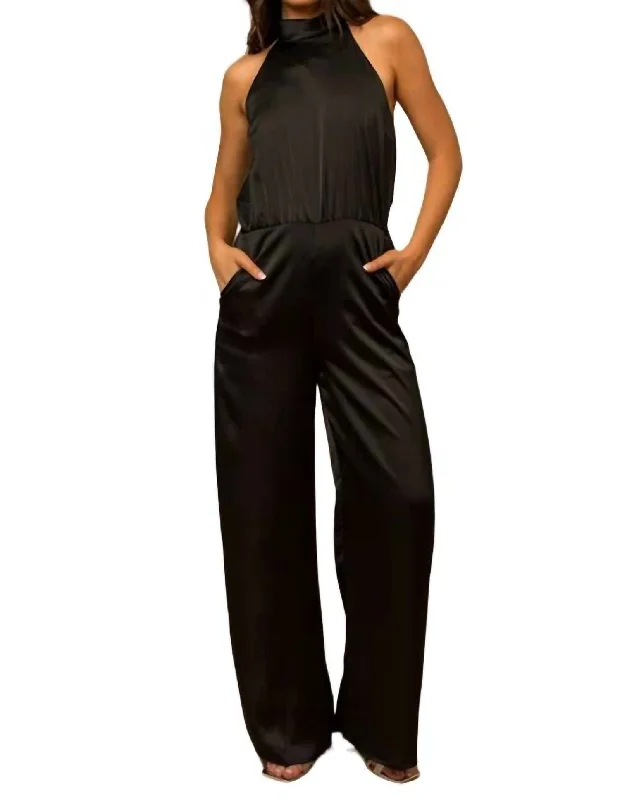 Women's Activewear for Exercise and Sports Aria Jumpsuit In Black