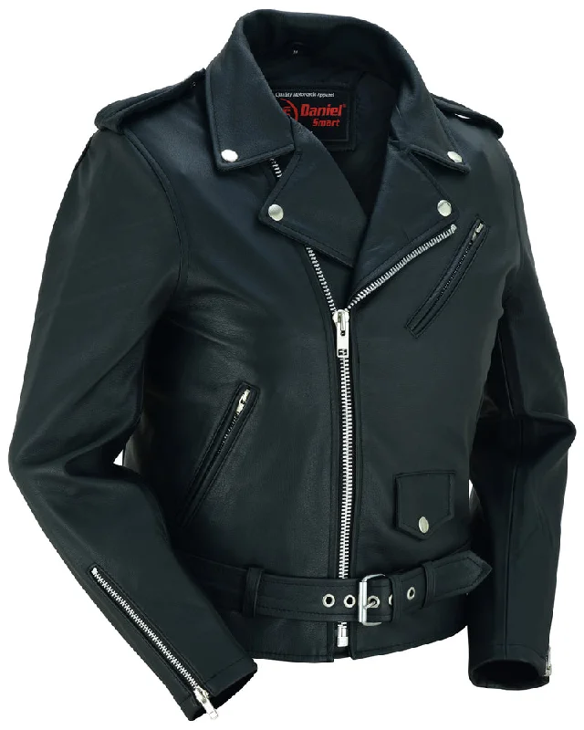 Women's Vintage-Inspired Clothing DS850 Women's Classic Plain Side Fitted M/C Style Jacket