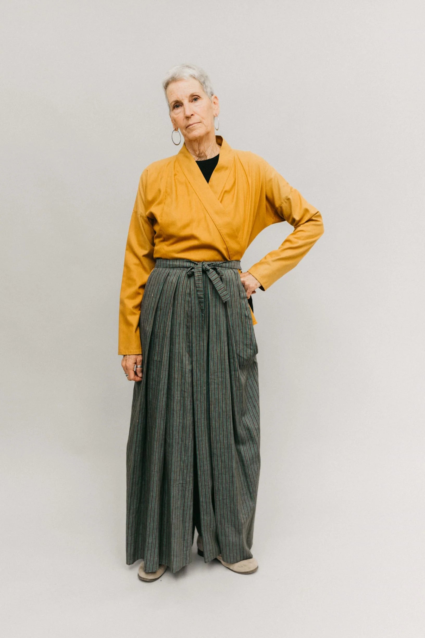 Versatile Women's Fashion Folkwear 151 Japanese Hakama and Kataginu