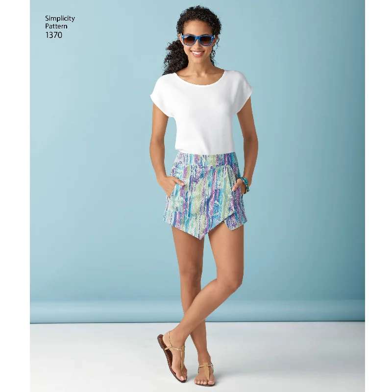 High Street Women's Fashion for Trendy Shoppers Simplicity Skirt, Skorts & Shorts S1370