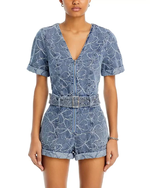 High-End Women's Apparel Galilea Romper In Indigo