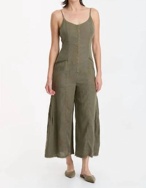 Chic Women's Clothing for Date Nights Calistina Jumpsuit In Kombu Pigment