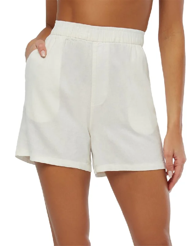 Sale For Women WeWoreWhat Elastic Linen-Blend Short