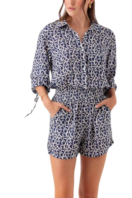 Comfortable Women's Clothing Altis Romper In Indigo Splash