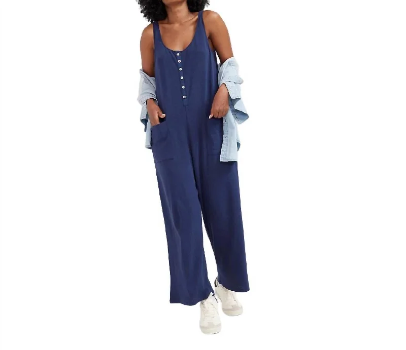 Women's Occasion Wear Clothes The 24/7 Feeding Jumpsuit In Navy