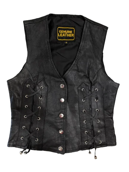 Stylish Dresses for Women [S] Vintage Leather Lace-Up Vest