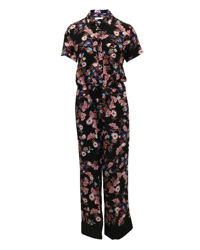 Affordable Women's Garments Sandro Olivier Jumpsuit in Floral Print Viscose