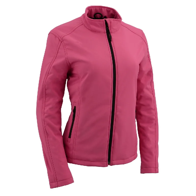 Women's Party Outfit Milwaukee Leather MPL2763 Women's Fuchsia Waterproof Lightweight Soft Shell Jacket