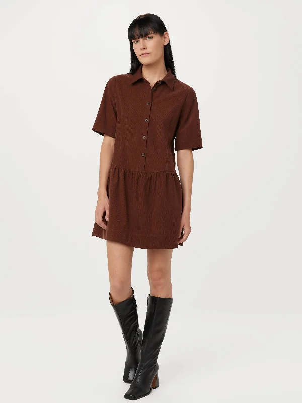 Vintage Clothing For Women The Corduroy Shirt Dress in Pinot Noir