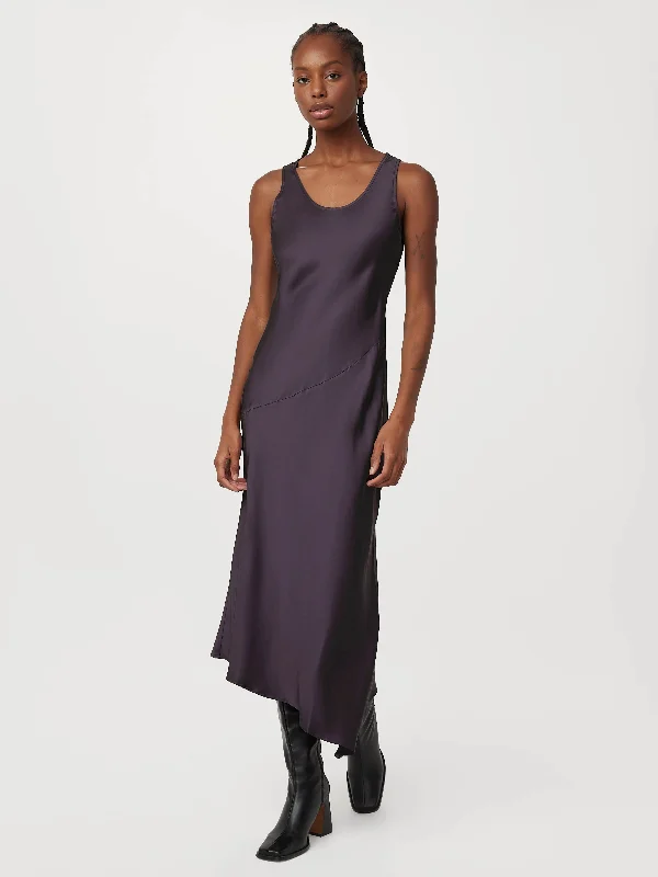 Affordable Women's Clothing The Asymmetrical Slip Dress in Dark Purple