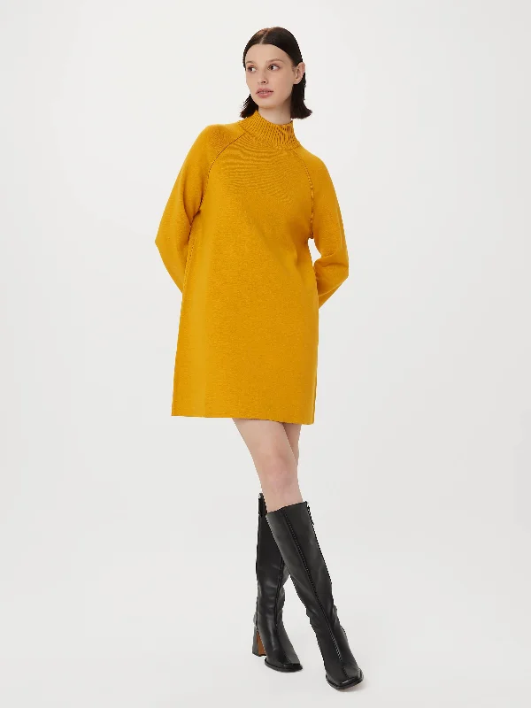 Women's Athleisure Apparel The Compact Sweater Dress in Mustard