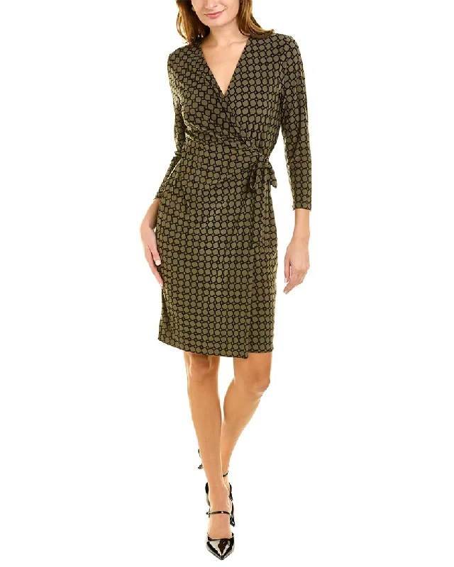 Women's Clothing Brands Anne Klein Geometric Print Dress