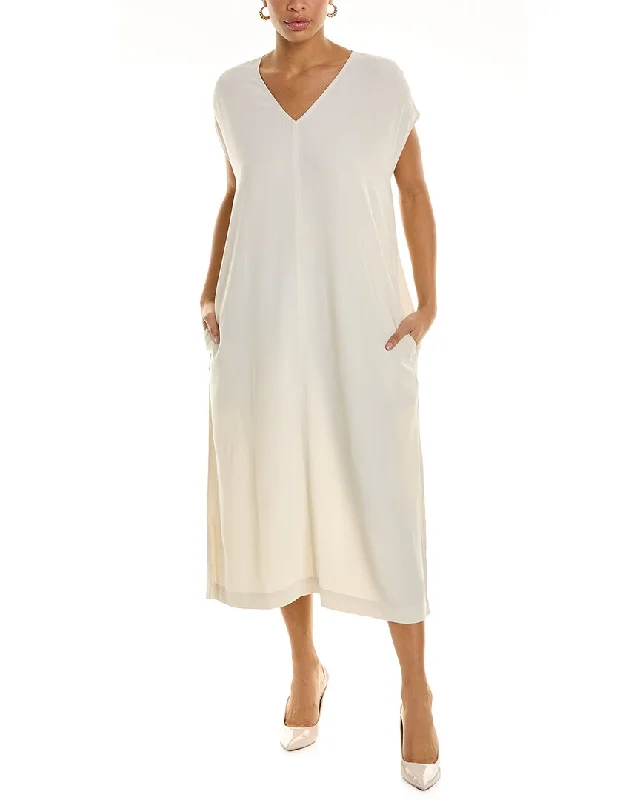 Women's Everyday Apparel EILEEN FISHER V-Neck Maxi Dress