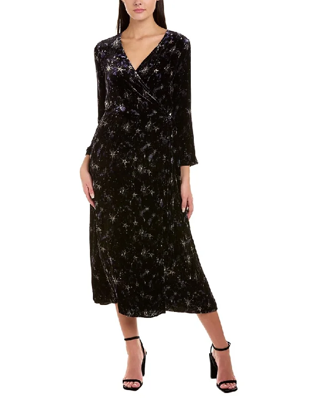 Clothing Sales Johnny Was Stardust Silk-Blend Wrap Dress