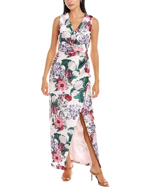 Women's Casual Outfit Kay Unger Floral Maxi Dress