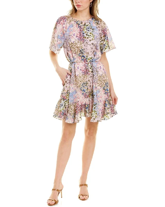 Women's Vintage-Inspired Outfit Ted Baker Fluted Hem Mini Dress