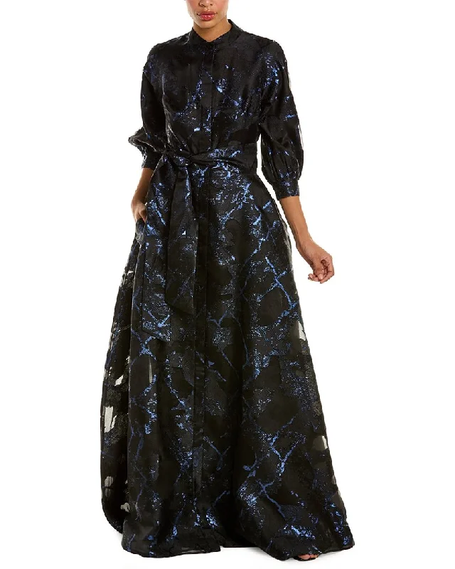 Women's Everyday Clothes Teri Jon by Rickie Freeman Jacquard A-line Gown