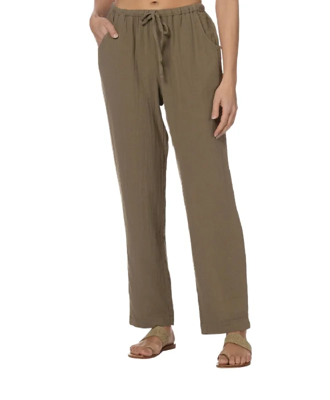 Comfortable Garments For Women Brinkley Pant In Old Sage