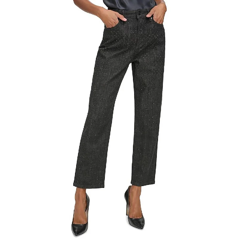 Women's Travel Apparel Cannes Womens High-Rise Straight Leg Cropped Jeans