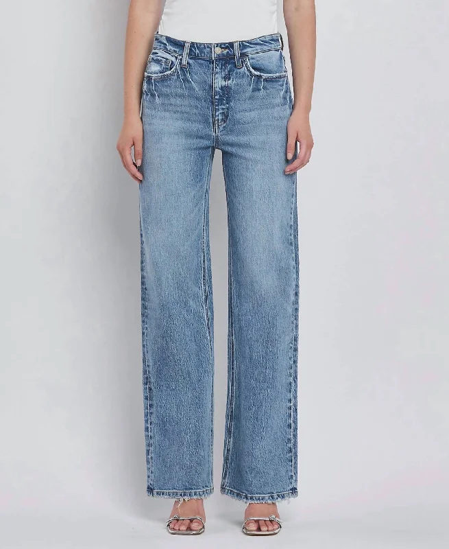 Flash Sales Today Clare 90's Wide Leg Jeans In Medium Wash