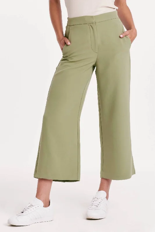 Exclusive Discount Denali High Rise Wide Leg Cropped Pant In Eucalyptus