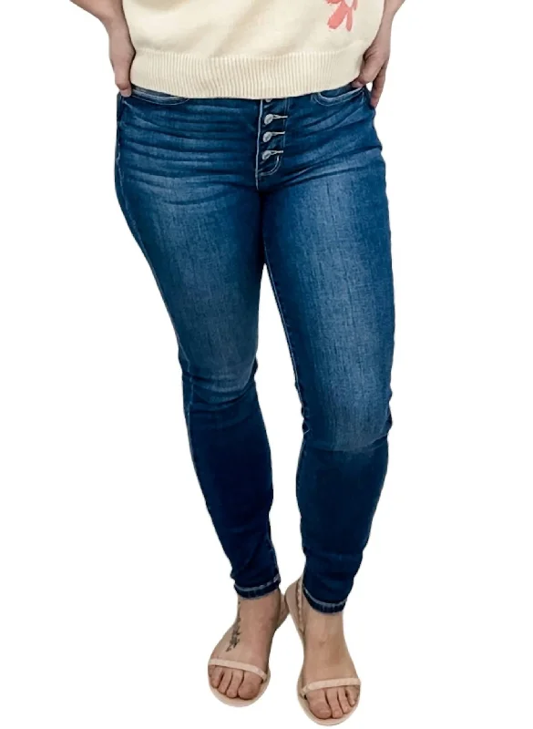 Online Boutiques Dolly Love Skinny Jeans In Medium-Dark Wash