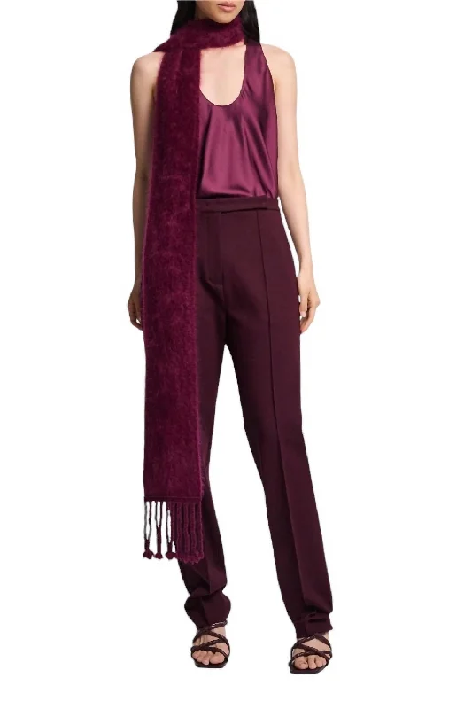 Elegant Clothing For Women Emotional Essence Pants In Dark Burgundy