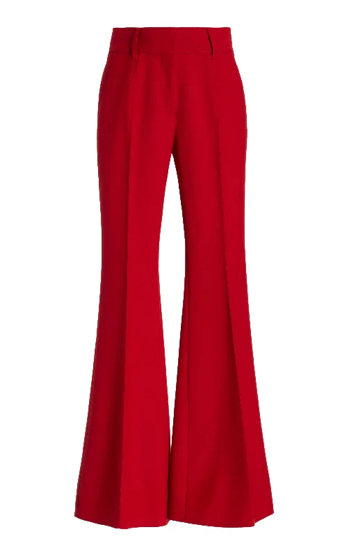 Women's Elegant Clothes Rhein Pant in Scarlet Red Sportswear Wool