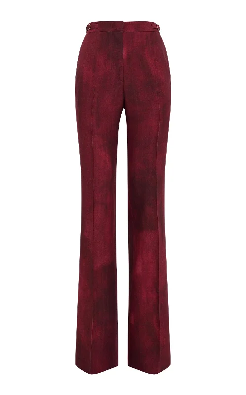 Chic Clothes For Women Vesta Flare Pant in Bordeaux Virgin Wool