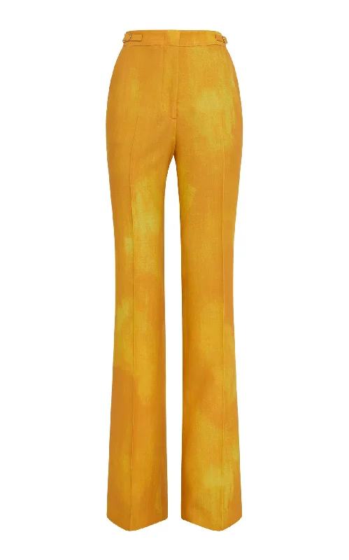 Women's Sports Apparel Vesta Flare Pant in Cadmium Yellow Virgin Wool