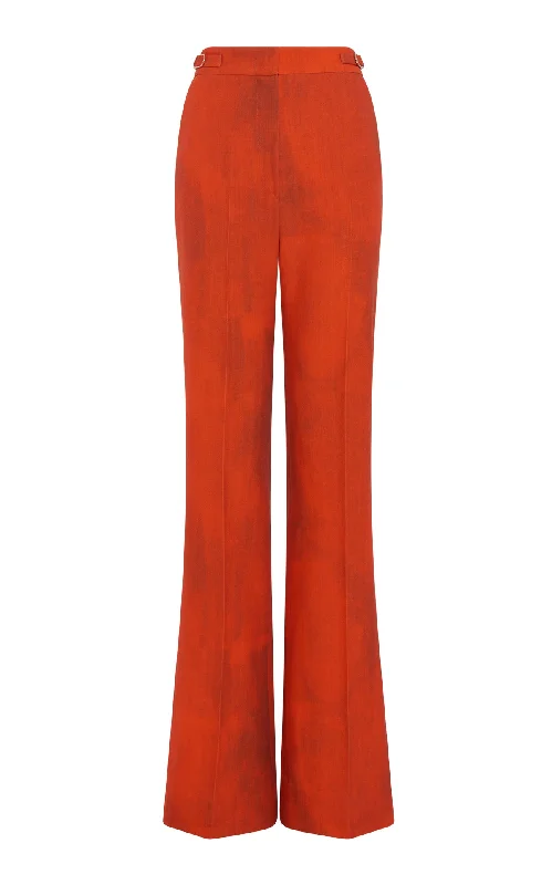 Charming Women's Holiday Apparel Vesta Flare Pant in Spice Virgin Wool