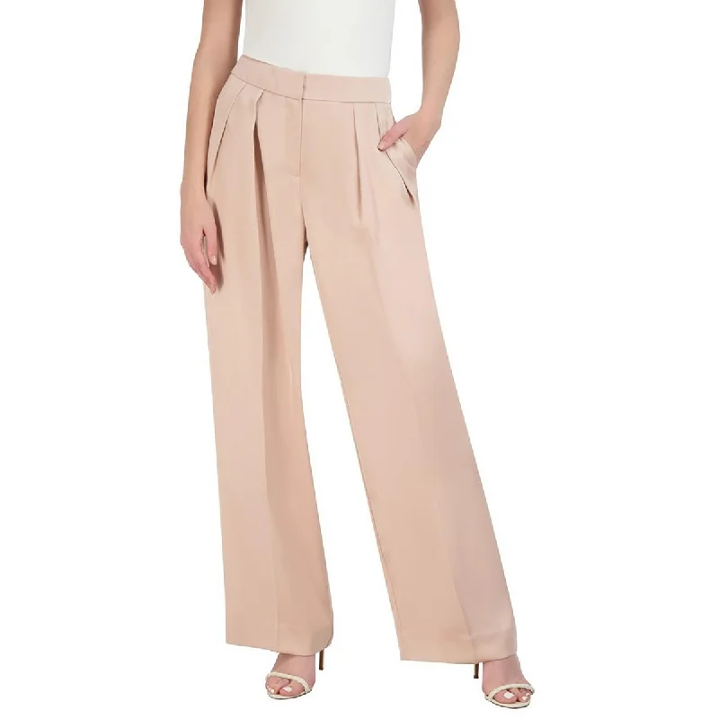 Formal Outfit For Women Womens Pleated Double Weave Wide Leg Pants